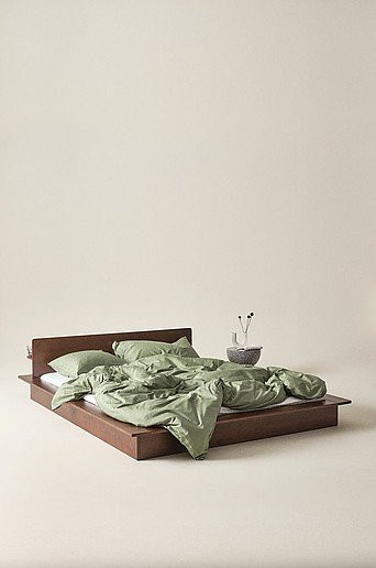 Jotex FUTO Bettgestell aus Massivholz Kiefer in Braun, Skandinavischer Stil, B/T/H: 160 x 200 x 234 cm - Bild 1