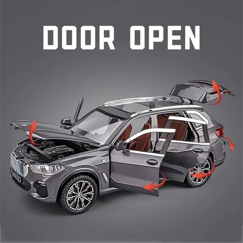 KaKBeir Diecast Modellauto X5 in Weiß, 1:24 Scale Metall-Auto mit Sound und Licht für Sammler und Kinder - Bild 2
