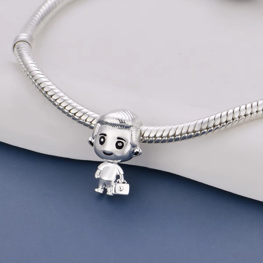 Pan Charms Perlenanhänger, Kupfer, Silber, Unisex - Bild 3