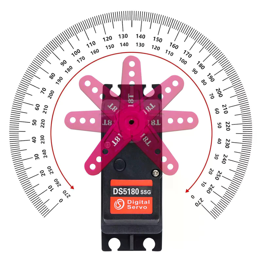 Stemedu Digital Servo High Torque Motor, Metall, mit Arm, für HPI Baja 5B SS RC Auto - Bild 3