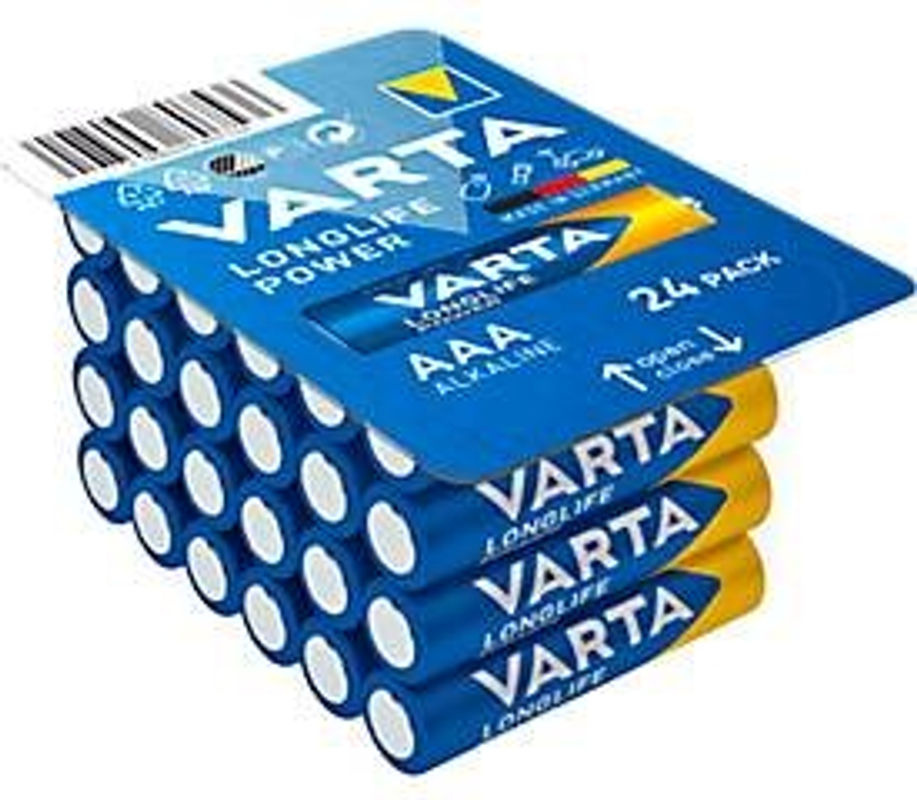 Varta Longlife Power AAA Micro Batterien, 24 Stück, Blau/Gelb - Bild 2