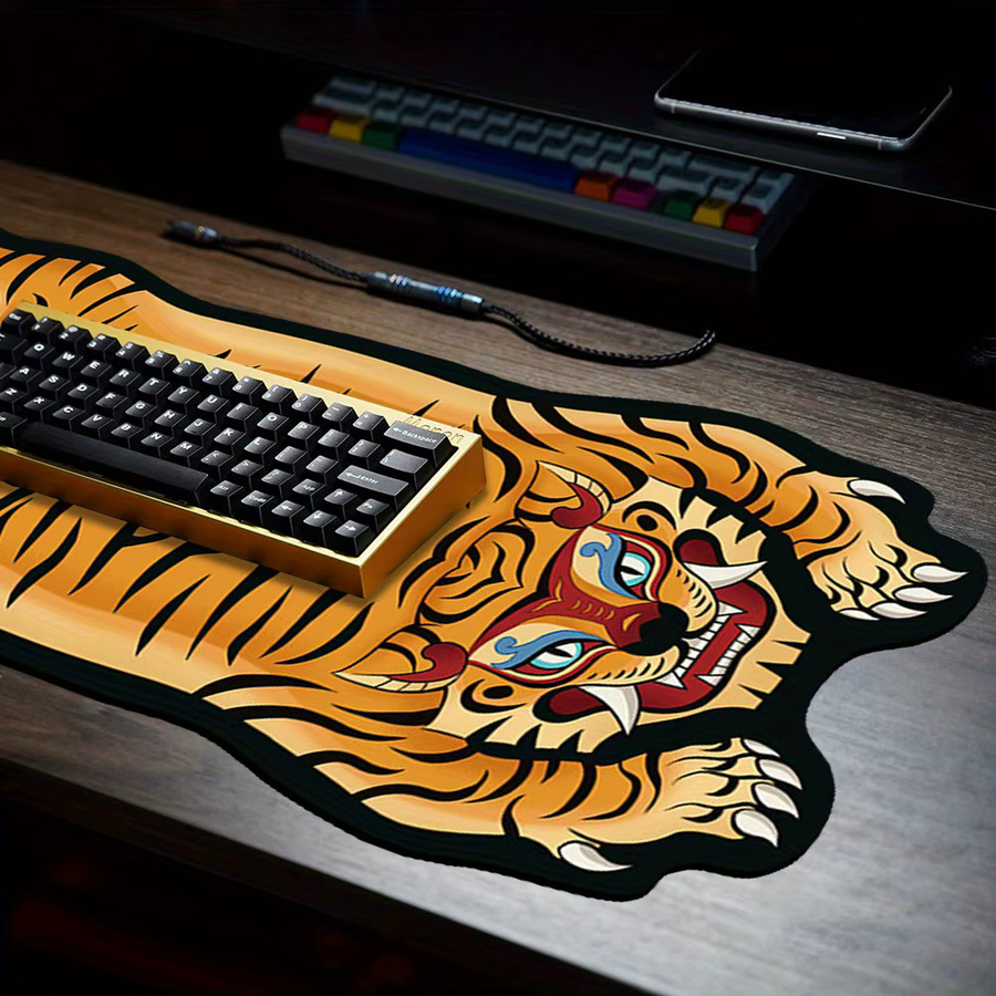 VIKAMA Fierce Tiger Mauspad in Multicolour, rutschfeste Schreibtischunterlage für Gaming und Desktop - Bild 2