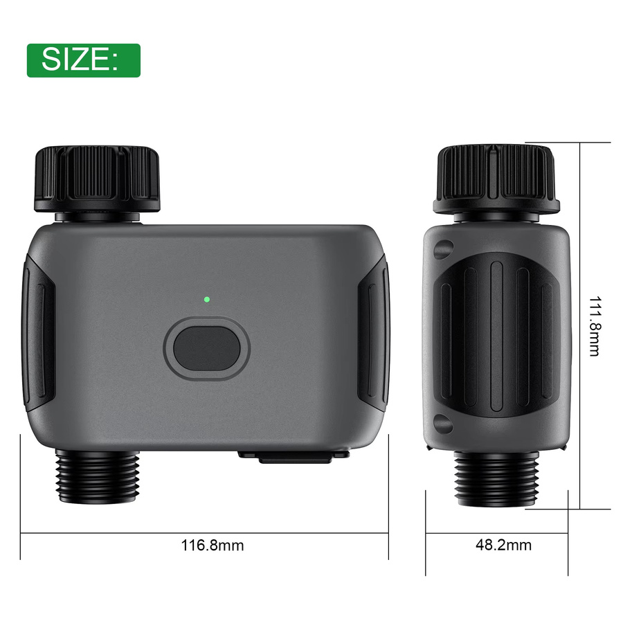 Insoma Wifi Sprinkler Timer Smart Bewässerungssystem mit App-Fernsteuerung für Garten und Rasen, Grau - Bild 3
