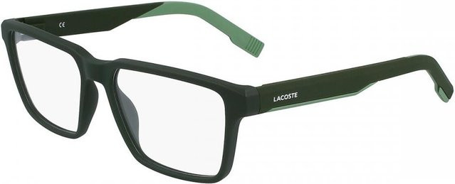 Lacoste L2924 Korrektionsbrille, Herren, Vollrand, rechteckig, Kunststoff, black, green - Bild 1