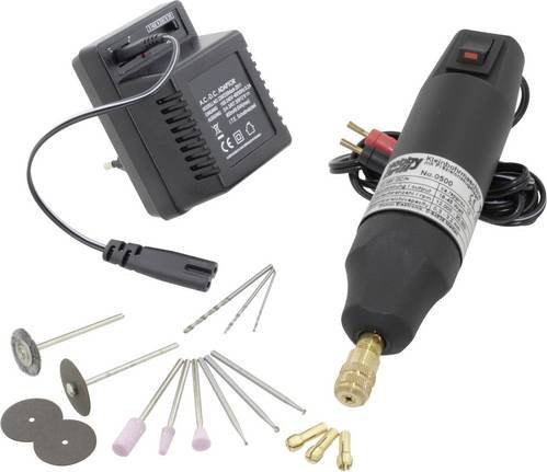 Donau Elektronik 0500V1 Multifunktionswerkzeug in Schwarz mit 18-teiligem Zubehör und 45W Leistung - Bild 1