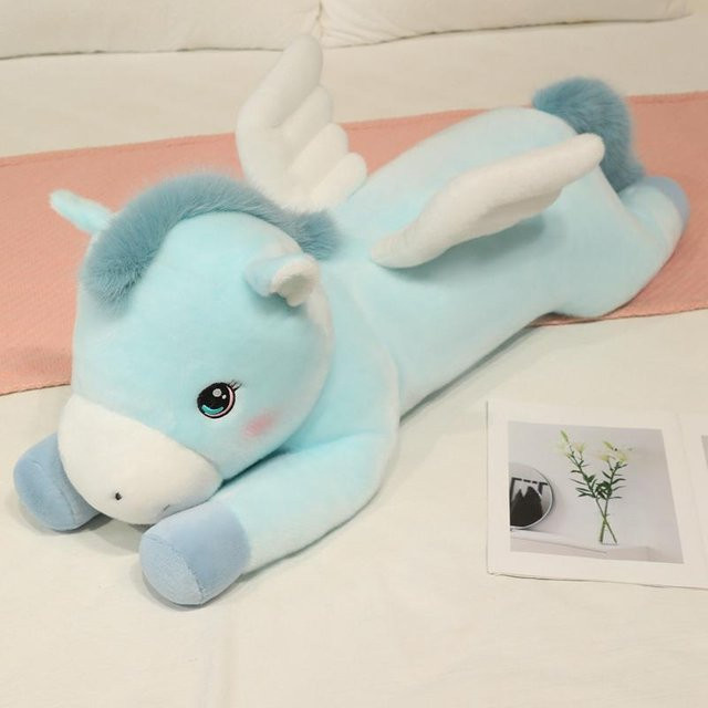 Yiran Health & Beauty Geflügeltes Pony, Plüschtier, 50cm, Blau - Bild 1