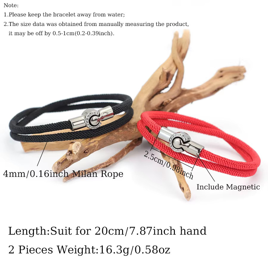 Noter Armband, Seil Armband, Magnetischer Verschluss, Unisex - Bild 3