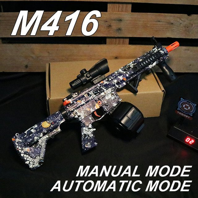 M416 Elektrischer Ballblaster Spielzeugpistole mit manuellem und automatischem Modus - Bild 1