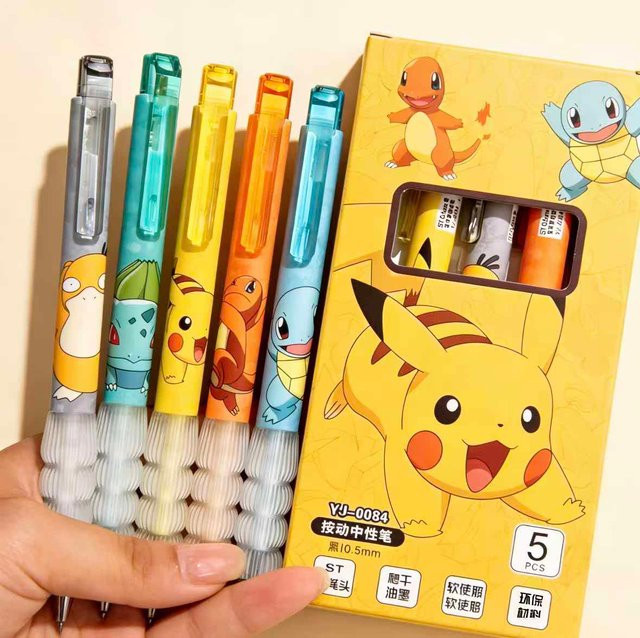 Bandai Pokemon Gel-Stifte Set mit Squirtle und Charmander in Mehrfarbig für Schule und Büro - Bild 1