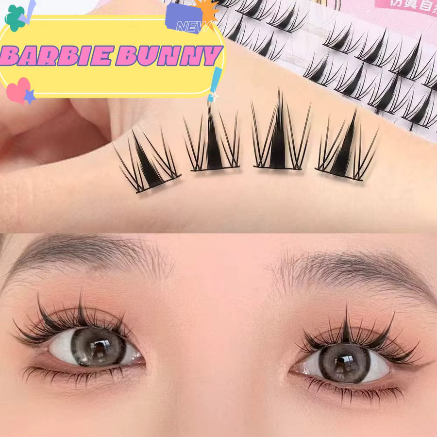 MIAOJIE Cartoon-Engel Künstliche Wimpern, 100 Cluster, schwarz, 10-13mm - Bild 2