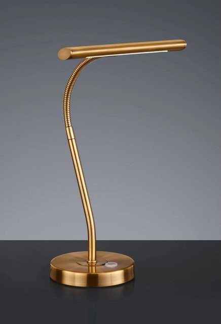 Trio LED-Touch-Tischleuchte Curtis in Altmessing, dimmbar und verstellbar - Bild 1