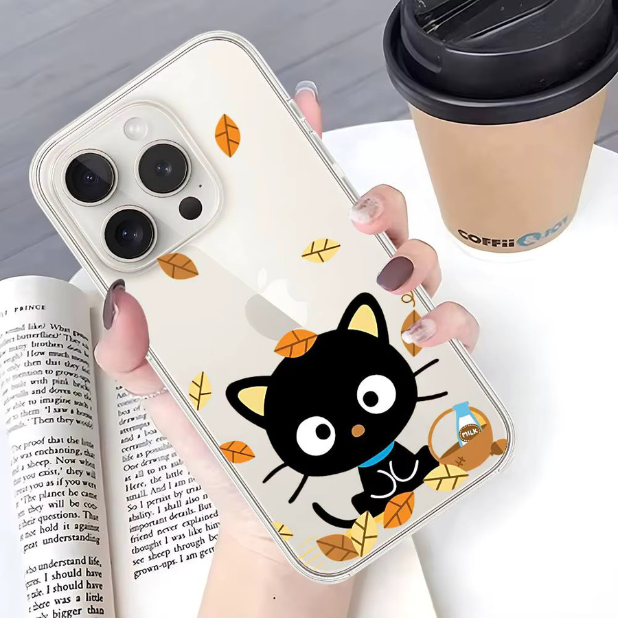 Luxuriöse C-Chococat Handyhülle für iPhone 11 bis iPhone 17 Pro Max, transparent und weich - Bild 4