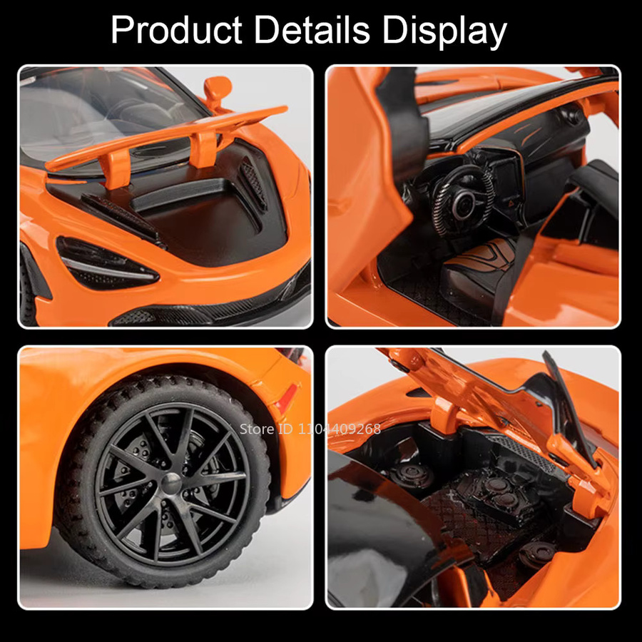 MAKEDA 720S Senna Sportwagen, Modell, 1:32, Metalldruckguss, mit Licht und Sound - Bild 3