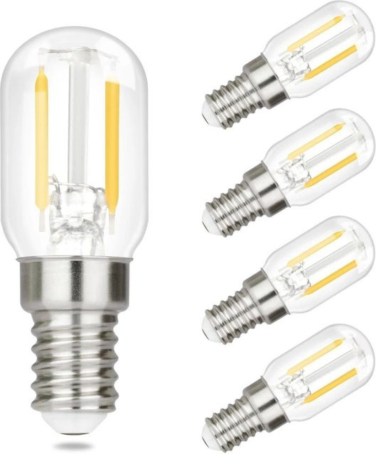NETTLIFE LED Leuchtmittel aus Glas mit Filament in Transparent, 4er-Set, E14, Warmweiß - Bild 1
