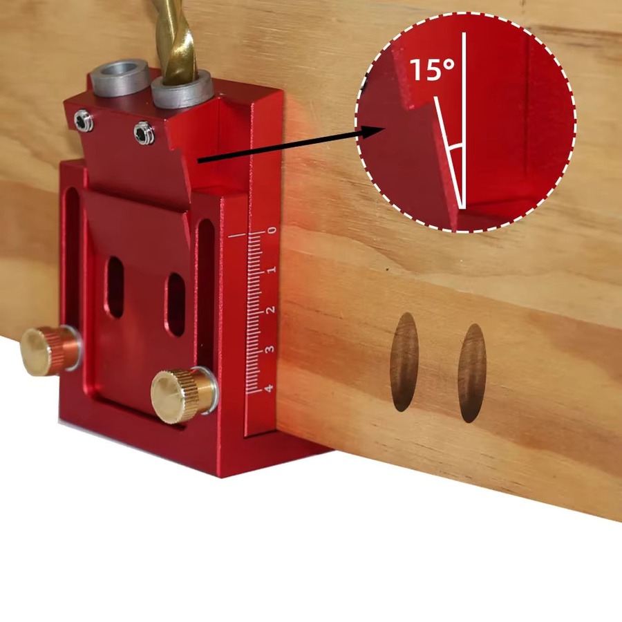 GDART Multi-Tool Pocket Bohrer Guide Dübel Jig Set aus Aluminium für Schräglochbohrungen und DIY Holzarbeiten - Bild 5