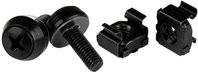 StarTech.com Rack-Schrauben und Cage Nuts M5 x 12mm, Schwarz - Bild 1