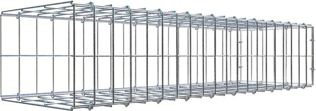 Gabiona C-Ring-Anbaukorb Typ 2 in Silbergrau mit Maschenweite 5 x 10 cm, B/H/T: 20 x 100 x 30 cm - Bild 1