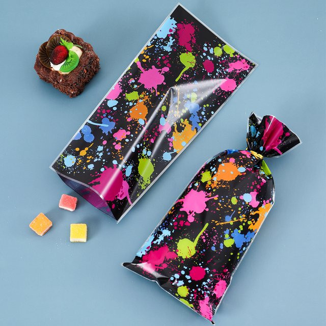 Huiran Graffiti Geschenkverpackung Taschen aus Kunststoff in Multicolour für Party und Geburtstag - Bild 1