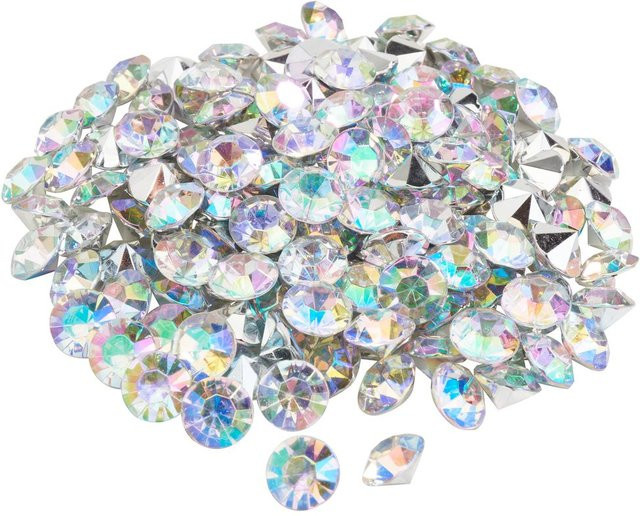 Irisierende Spiegel-Diamanten als Streuteile aus Kunststoff, 10 mm - Bild 1