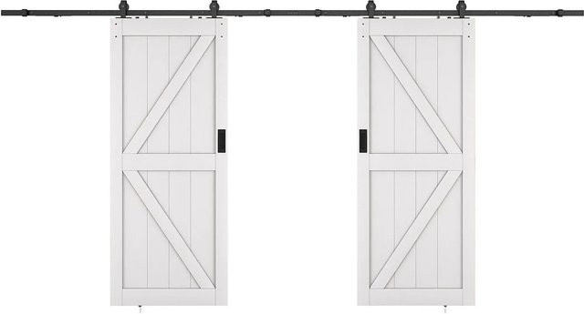 Vente-unique Schiebetür Nefara in Weiß, Breite: 83 cm - Bild 1