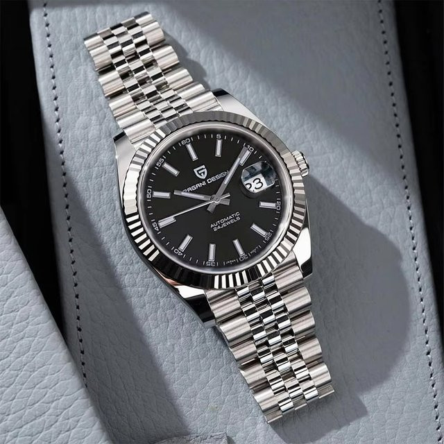PAGANI DESIGN Armbanduhr, Automatik, Edelstahl, Weiß, Herren - Bild 1