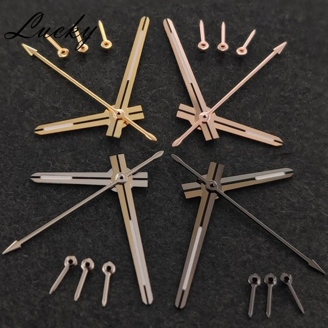 MUZHI Uhrenzeiger, 6Pins, Silber Schwarz Gold Rose Grün, für VK63 VK63A Quarzwerk - Bild 1