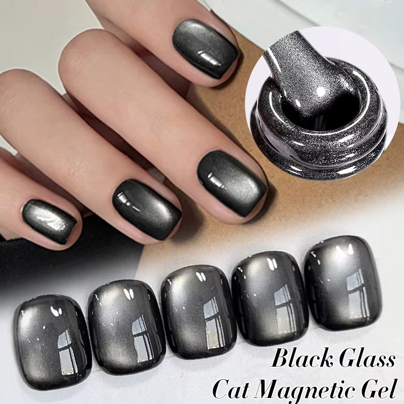 BORN PRETTY Magnetischer Gel-Nagellack, 10 ml, Schwarz, Glänzend - Bild 3