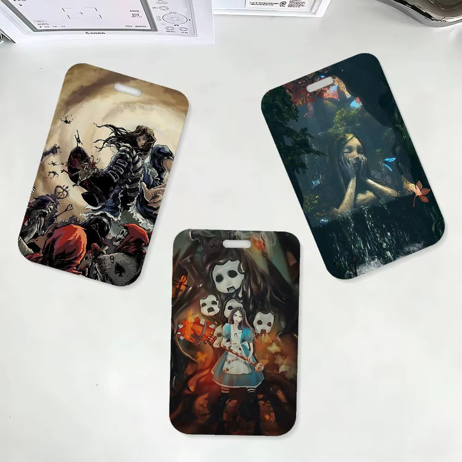 Movie A-Alice Madness Returns Ausweishalter mit Umhängeband in Multicolour aus Kunststoff für Büro und Schule - Bild 3