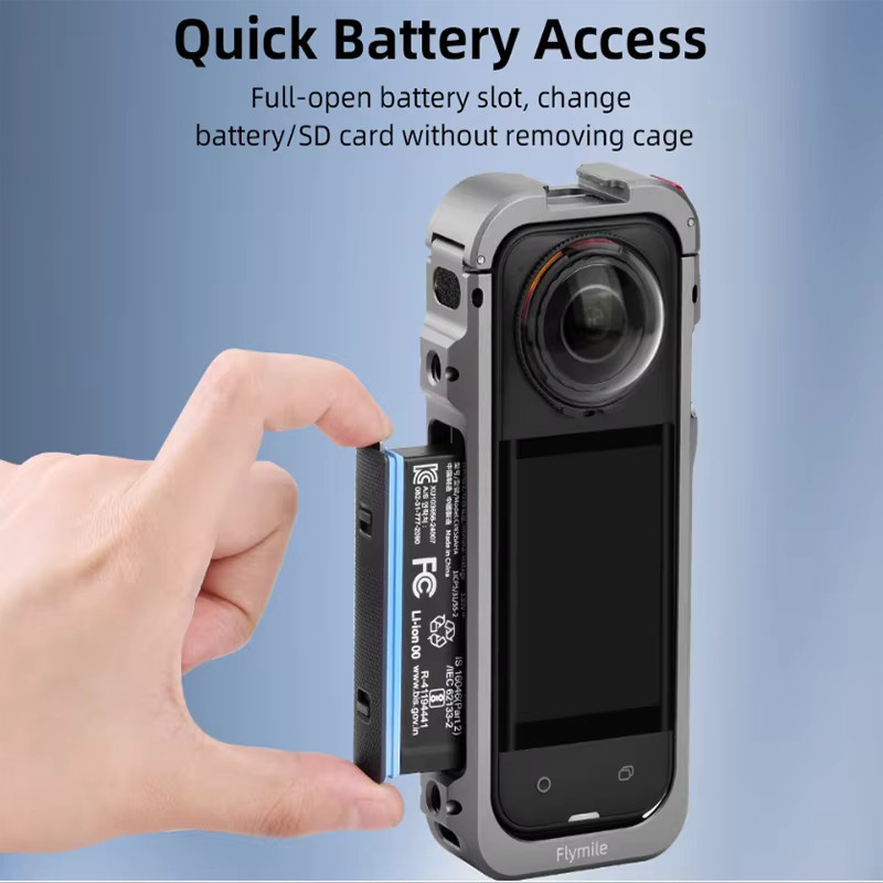 Insta360 X5 Zubehör-Set mit Metall-Schutzgehäuse, PU-Tasche, Kamerarahmen-Käfig, PC-Objektivschutzfolie und Silikonhülle - Bild 3