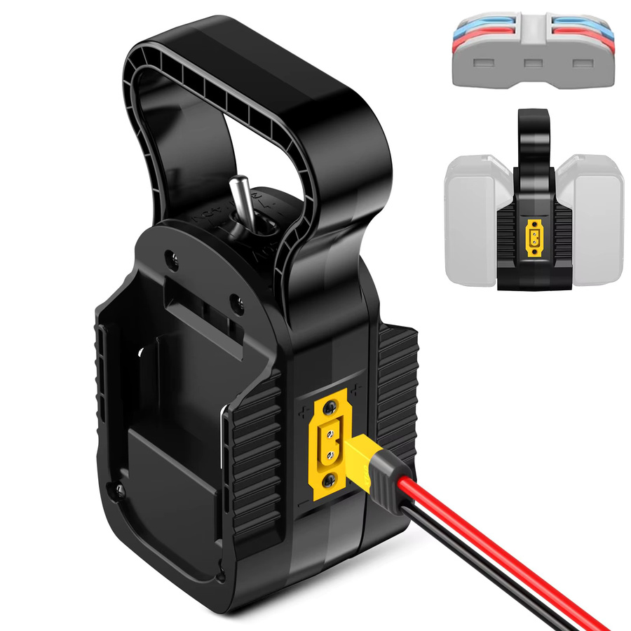 HAKSINKY DIY Power Wheels Adapter für Makita und Milwaukee 18V Lithium-Batterien in Schwarz für RC-Autos, Spielzeug und Robotik-Trucks inklusive Sicherungen und Kabel - Bild 4