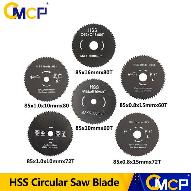CMCP HSS Kreissägeblatt Mini-Sägeblatt für Holz Kunststoff und PVC, Durchmesser: 85 mm - Bild 1