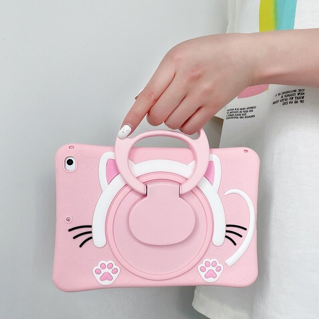Stoßfeste Kinderhülle für Samsung Galaxy Tab A Serie in Pink mit Ständerfunktion - Bild 1
