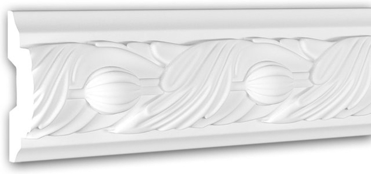 Profhome Decor Wand- und Friesleiste 151348f Stuckleiste Flexible Zierleiste im Rokoko Barock Stil Weiß 2 m - Bild 1