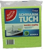 GUT & GÜNSTIG Schwammtücher Multicolor und Grün - Bild 1