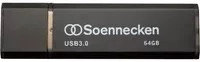 Soennecken USB-Stick USB-A Flashlaufwerk in Schwarz und Silber mit 64 GB - Bild 1