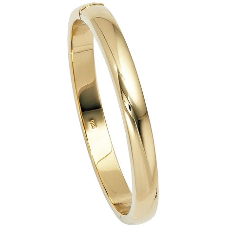 Colfem Armreif Armband, 925 Silber, gold vergoldet, oval - Bild 1