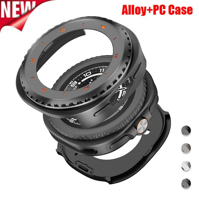 FancyWrist Uhrenzubehör Aluminium-Stoßrahmen, Schwarz, Samsung Galaxy Watch 8 Classic 46 mm, Unisex - Bild 1