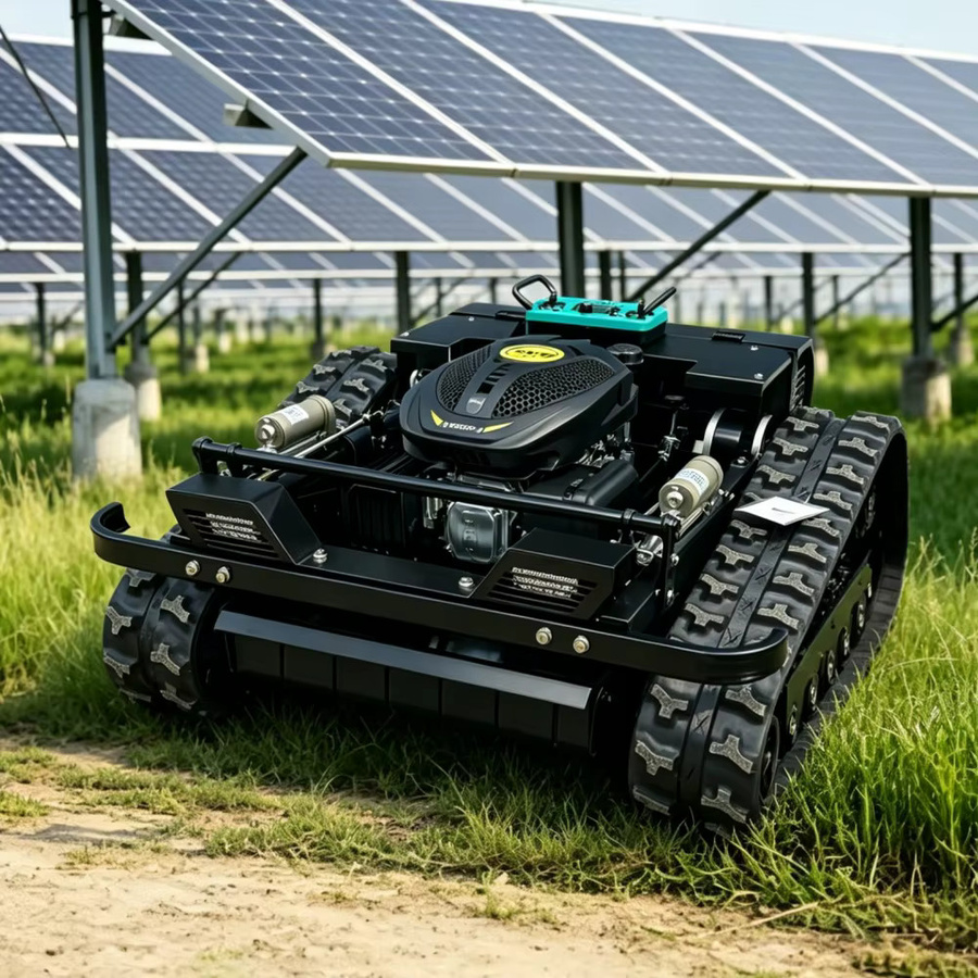 ENSENK Kleiner Raupenmäher mit Viertaktmotor, ferngesteuerter Roboter-Unkrautbekämpfer mit Kettenantrieb für Landwirtschaft und Gewerbe - Bild 5