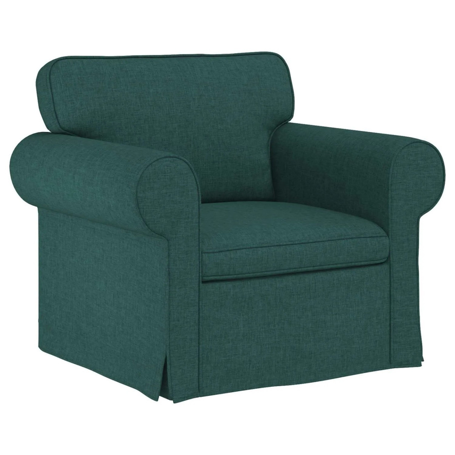 vidaXL Sofa Dunkelgrün mit Stoffbezug und Metallrahmen B/T/H: 215 x 82 x 80 cm - Bild 1