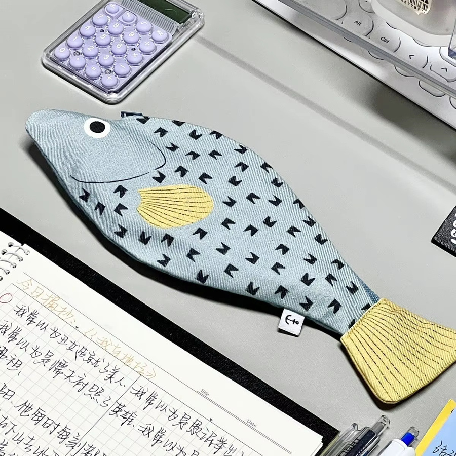 Kreative Epinephelus Federmäppchen Aufbewahrungstasche aus Textil in Blau - Bild 4
