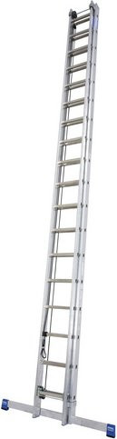KRAUSE Seilzugleiter STABILO aus Aluminium in Silber, Höhe: 150 cm, 36 Sprossen - Bild 1