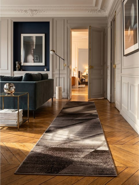 Kadima Design Teppich Kurzflor ASPEN in Braun, abstrakt, B: 80 cm, L: 300 cm - Bild 1