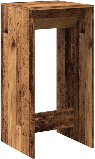 vidaXL Bartisch in Altholz-Optik, braun, B/T/H: 51 x 50 x 103,5 cm - Bild 1