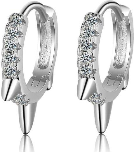 YIRAN Jewelry Creolen 925 Sterlingsilber, Zirkonia, Damen - Bild 1