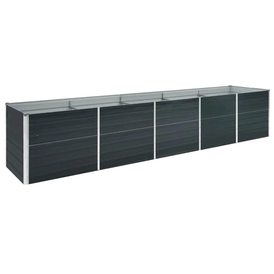 DELUKE Hochbeet OSKAR aus verzinktem Stahl in Anthrazit, B/T/H: 400 x 80 x 77 cm - Bild 2