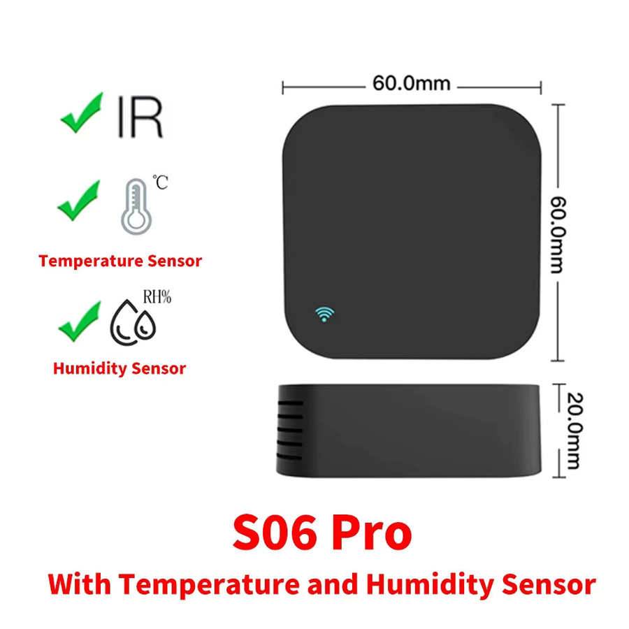 Tuya WiFi IR-Fernbedienung mit Temperatur- und Feuchtigkeitssensor in Schwarz, Smart Home Controller für TV und Klimaanlage, kompatibel mit Smart Life, Alexa und Google Home - Bild 6