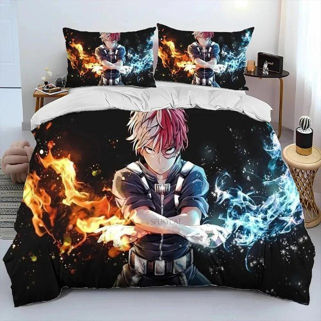 My Hero Academia Izuku Deku Bettwäsche-Set aus Mikrofaser, 3-teilig, Mehrfarbig, B/H: 140 x 200 cm - Bild 1