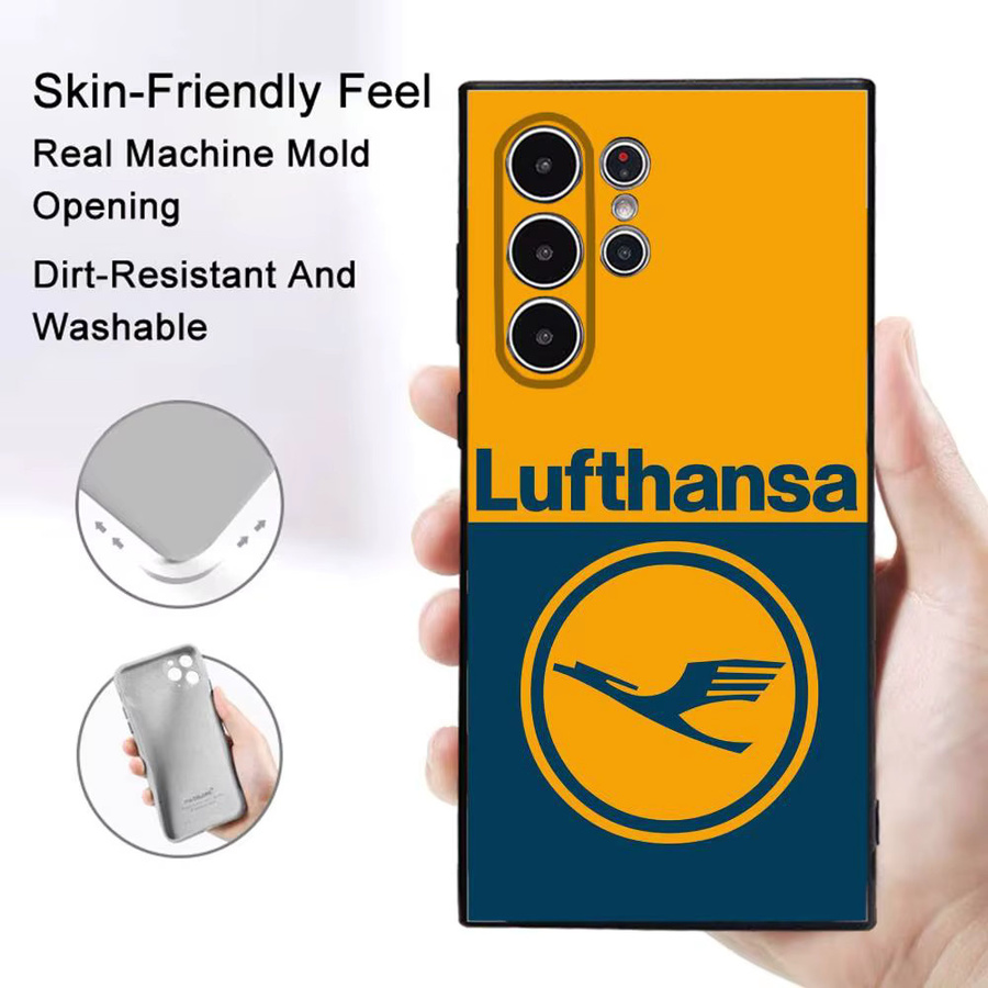 Lufthansa German Airlines Handyhülle Frosted Soft Cover für Samsung Galaxy S25 S24 S23 S22 S21 S20 Ultra Plus in Multicolour - Bild 4