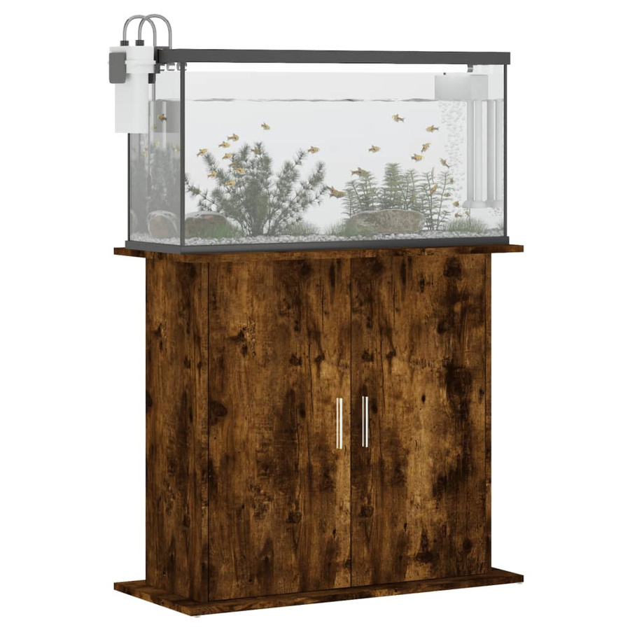 Vidaxl Aquarium Unterschrank aus Eiche in Geräuchert Braun, B/T/H: 81 x 36 x 73 cm - Bild 3