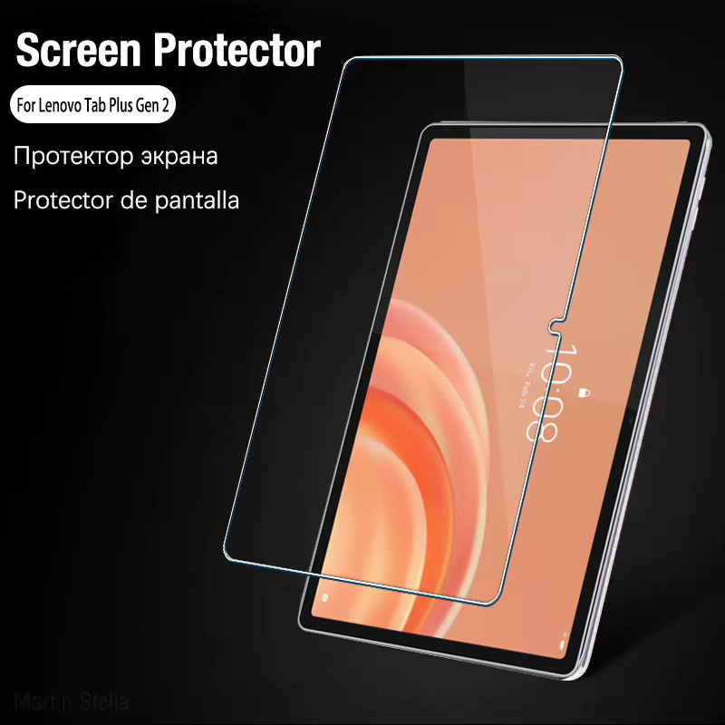 Lenovo Tab Plus Gen 2 Displayschutz aus gehärtetem Glas, transparent, 9H Härtegrad - Bild 2